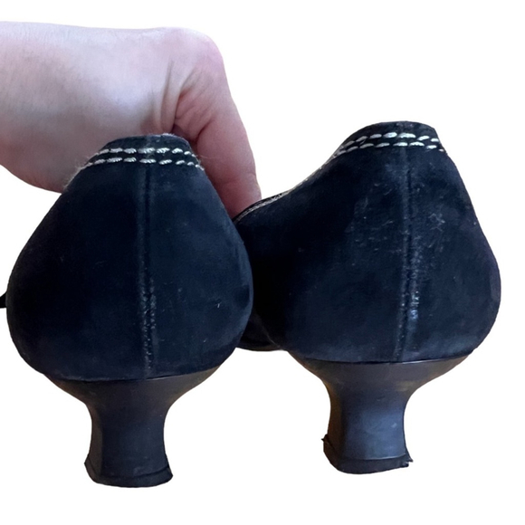 Vintage Stuart Weitzman Suede Square Toe Loafers - Picture 9 of 9